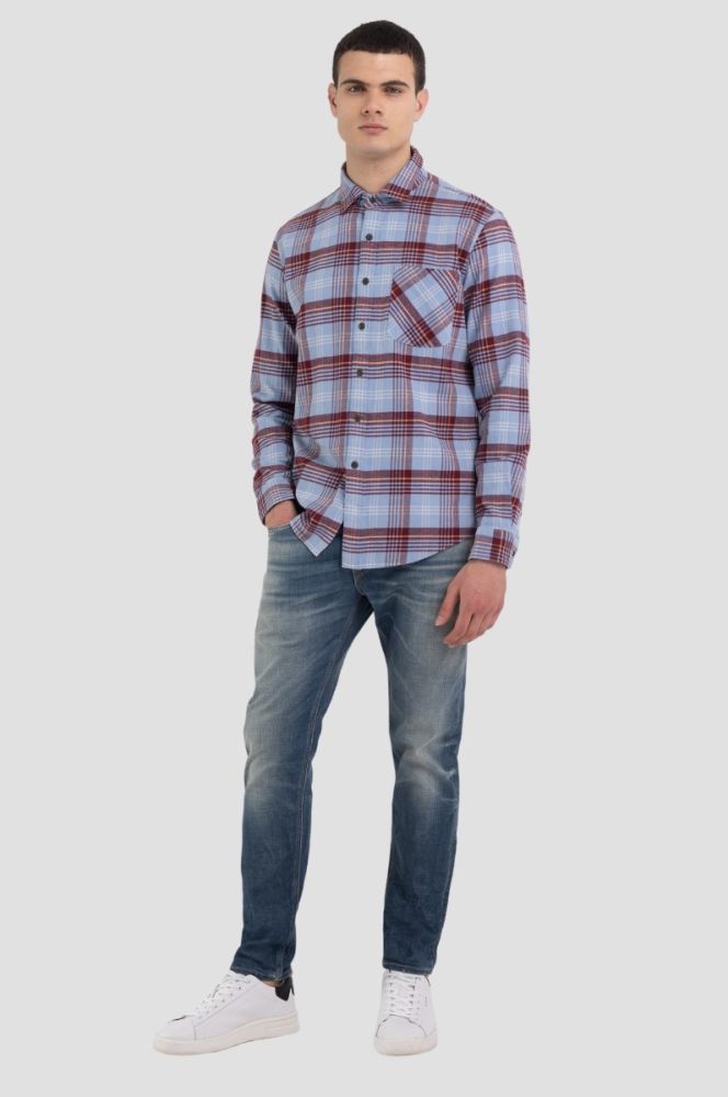 CHECKED LIGHT COTTON FLANNEL 